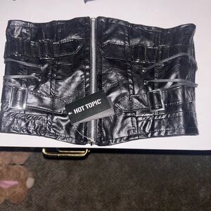 Hot Topic Black Corset Belt with Buckles